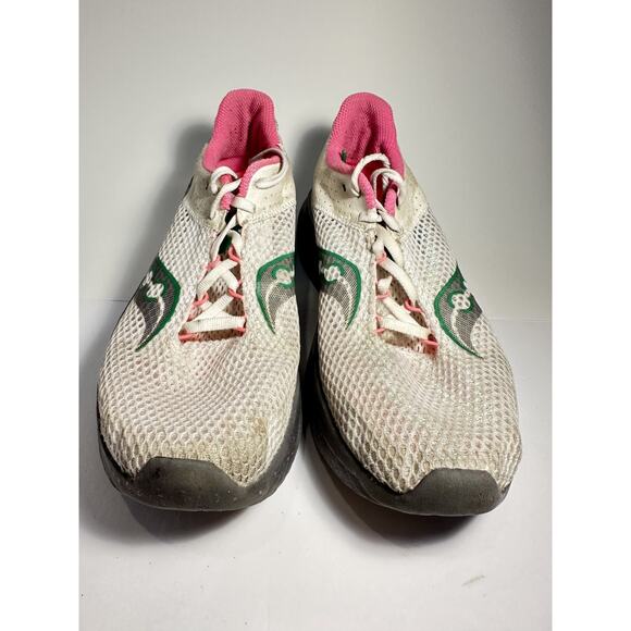 Saucony Kinvara 14 Women’s Size 9 Running Shoes White Pink Green Mesh - Picture 4 of 8